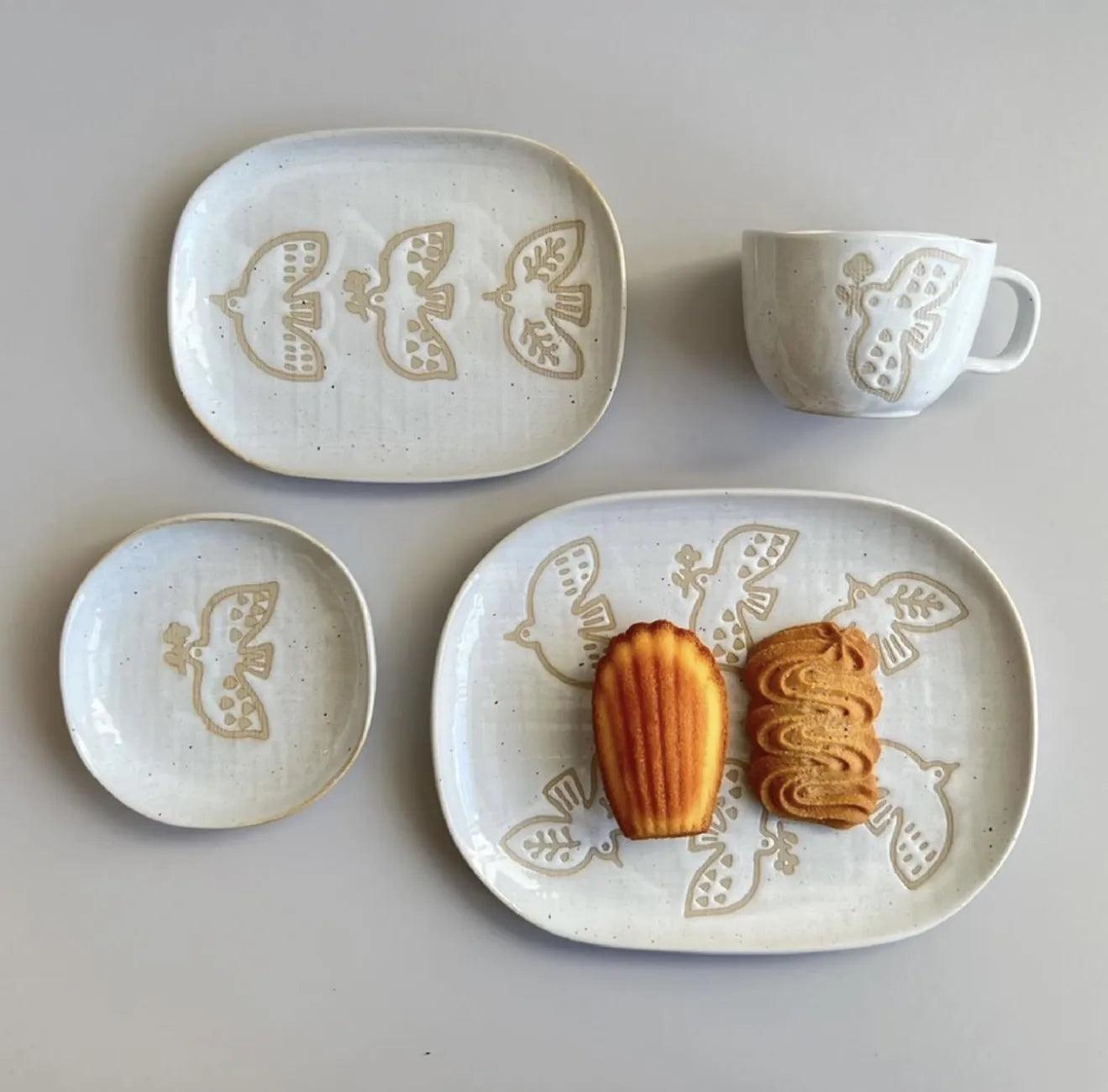 Nade Square Plate-White - Above the Table