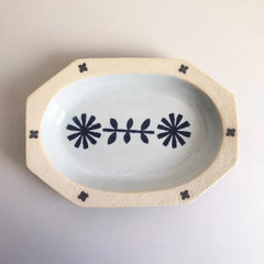 SEIJI HANA Medium Deep Plate-Blue - Above the Table