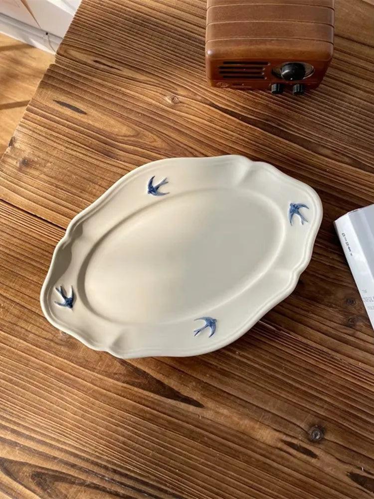 Early Bird Ovel Plate - Above the Table