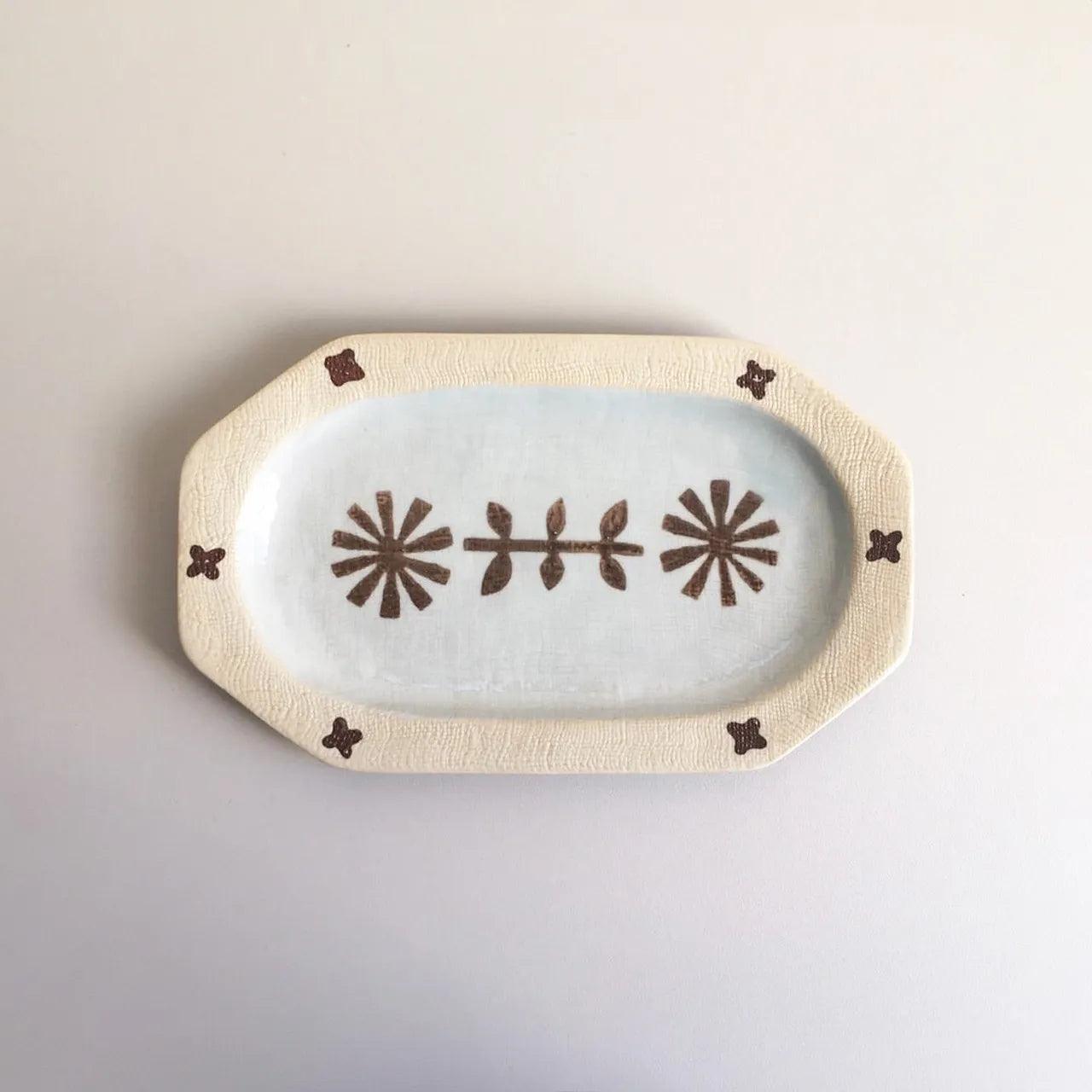 SEIJI HANA Medium Deep Plate-Brown - Above the Table