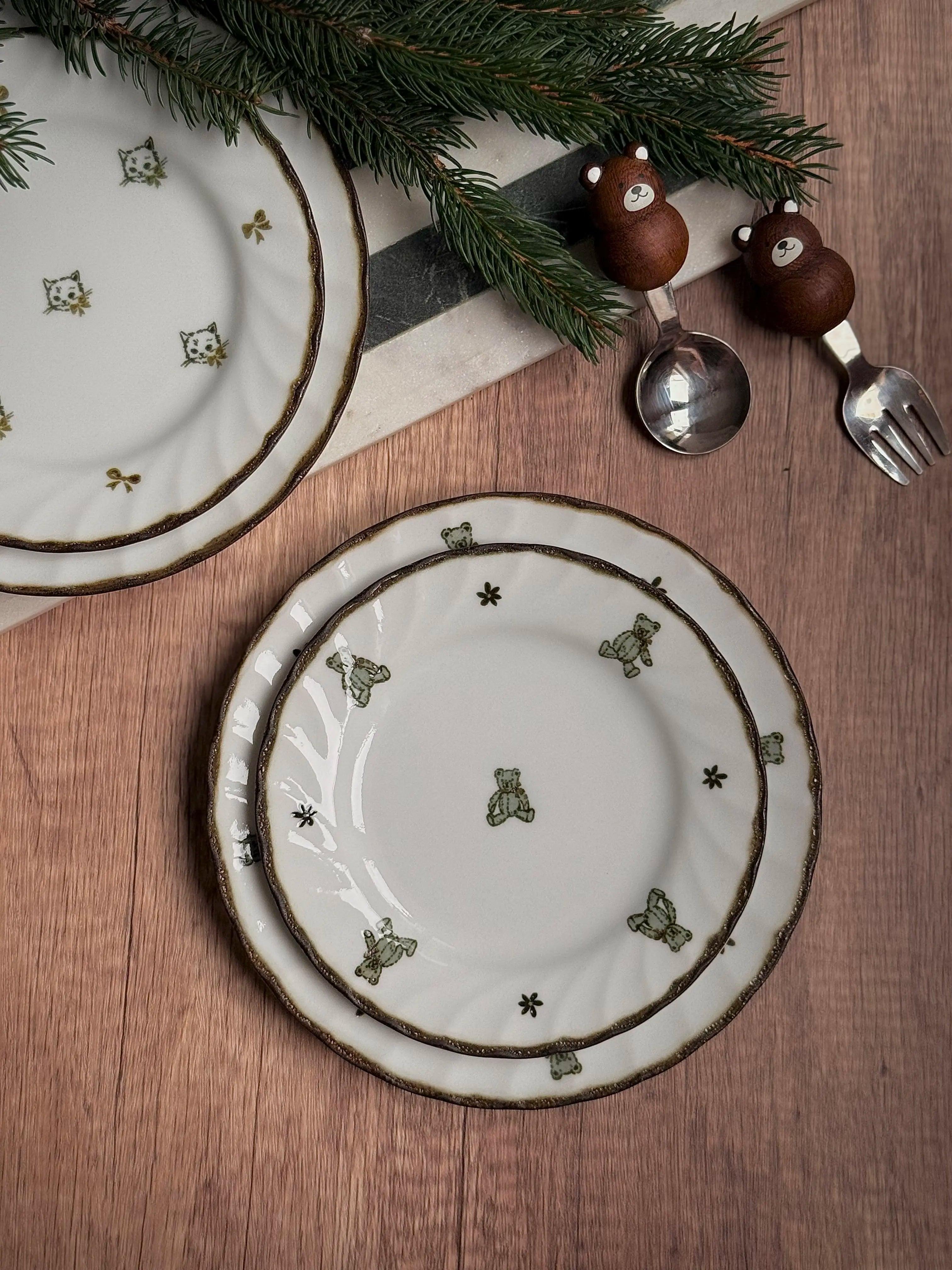 Bow Bear Plate - Above the Table