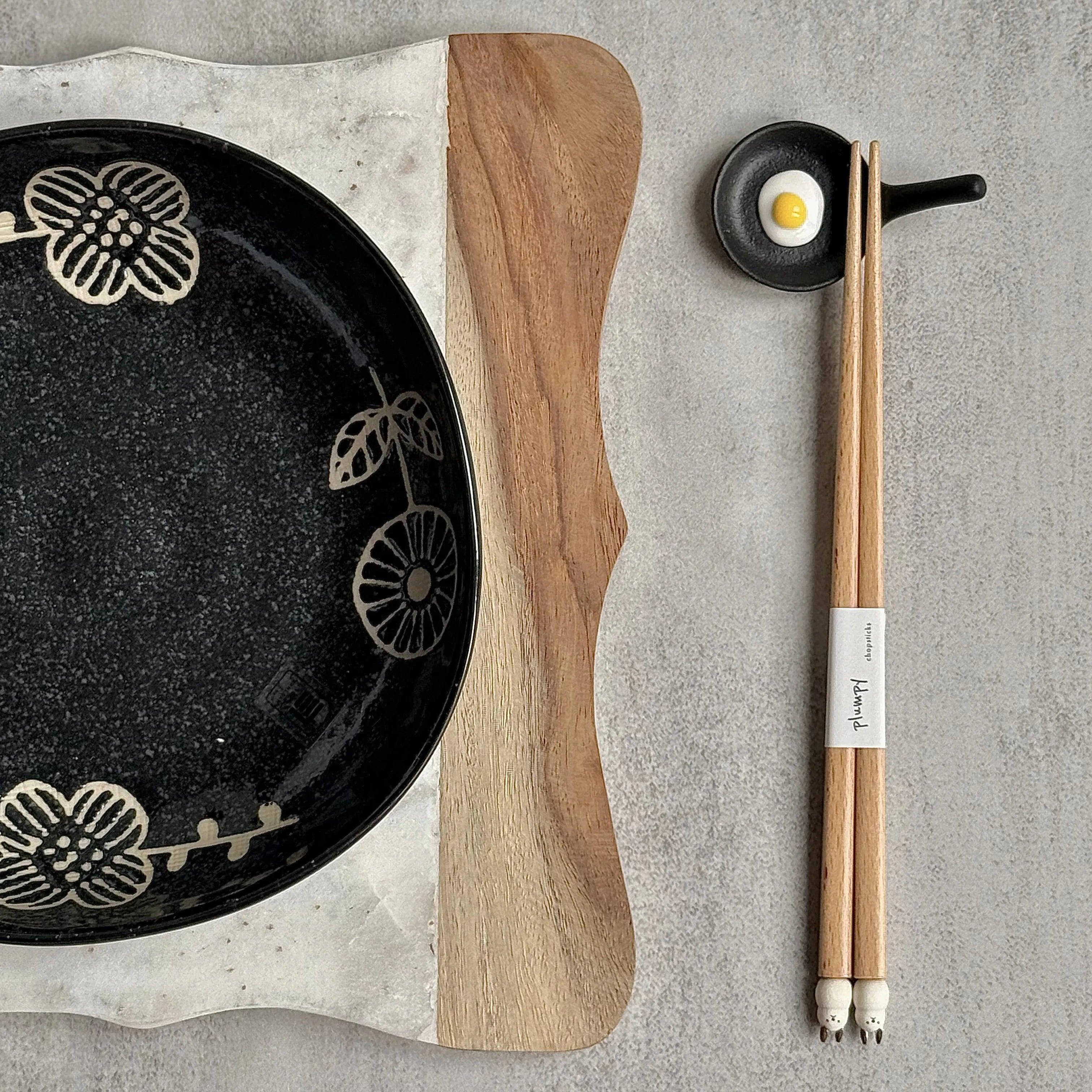 HANA Shallow Bowl-Black - Above the Table