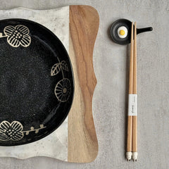 HANA Shallow Bowl-Black - Above the Table