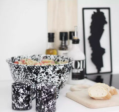 Splatter Enamelware Salt & Pepper Shaker Set - Above the Table