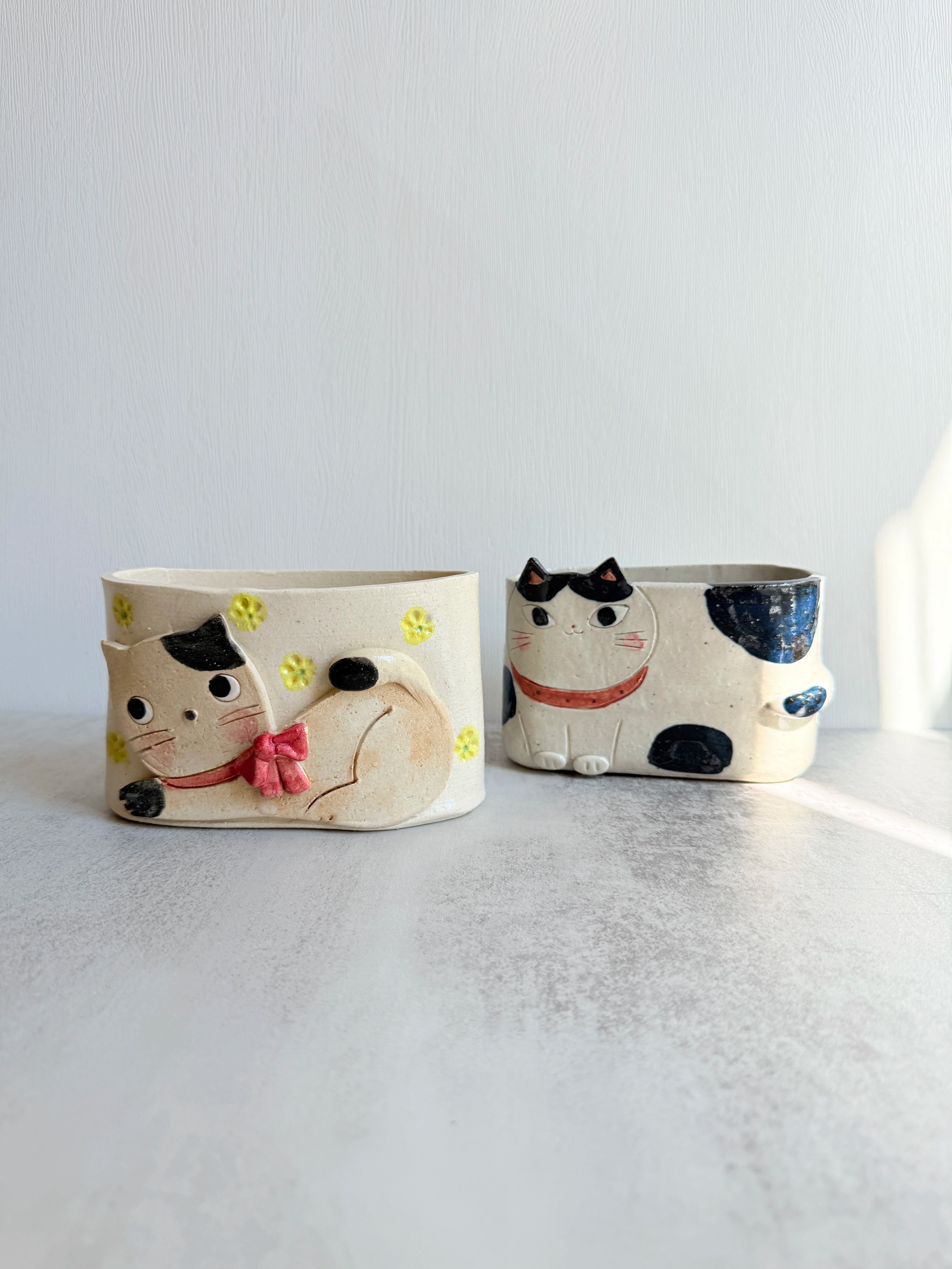 Handmade Ceramic Cat Incense Holder - Above the Table