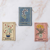 Botanical Embroidery Small Wallet