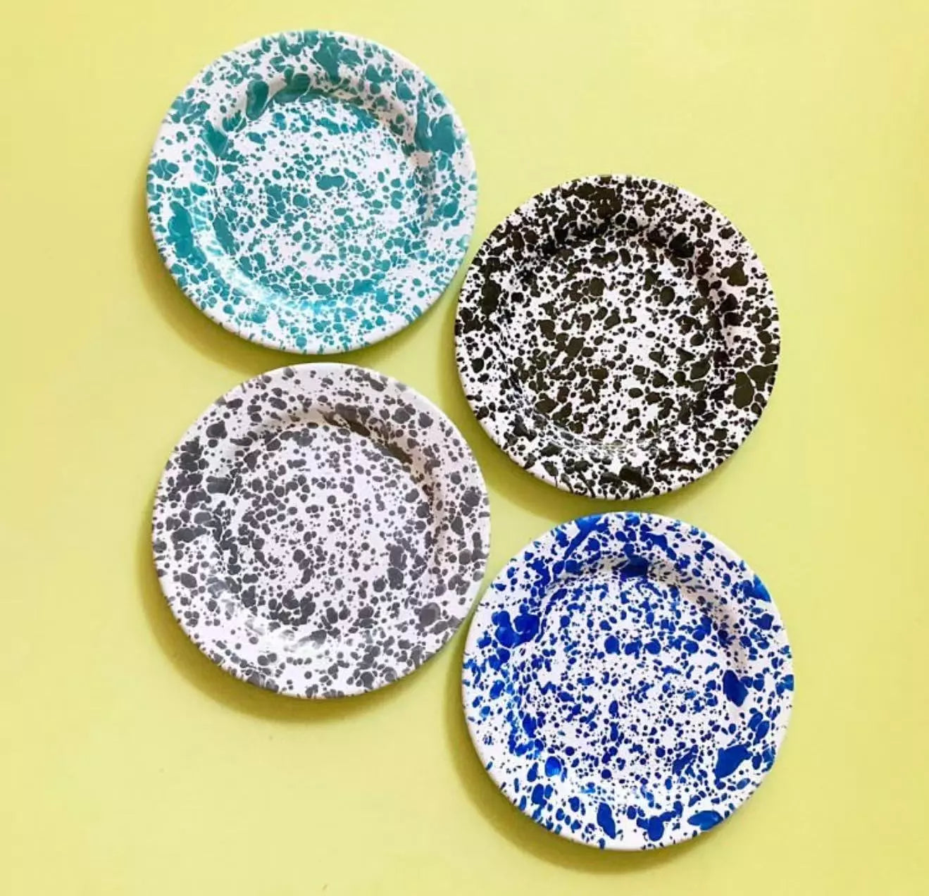 Splatter Enamelware Dinner Plate - Above the Table