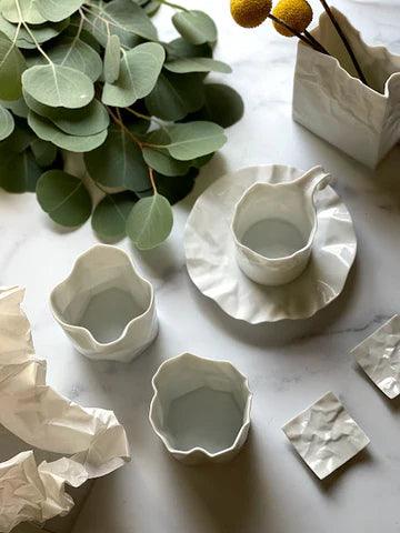 New Crinkle Cup Saucer - Above the Table