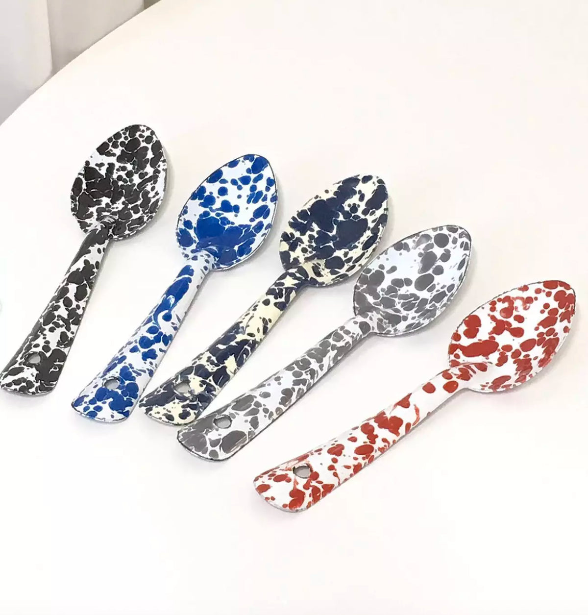 Splatter Enamelware Medium Spoon - Above the Table