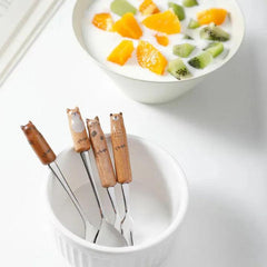 Fluffy animal Spoon Fork - Above the Table