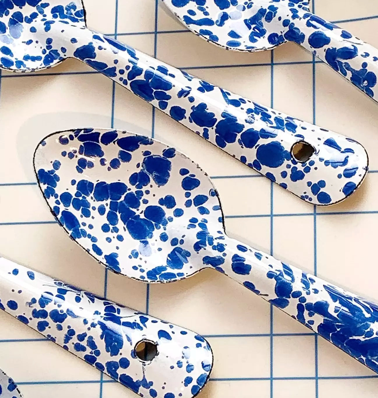 Splatter Enamelware Medium Spoon - Above the Table