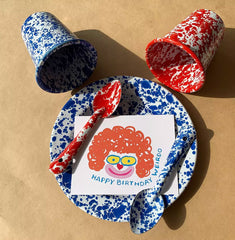 Splatter Enamelware Medium Spoon - Above the Table