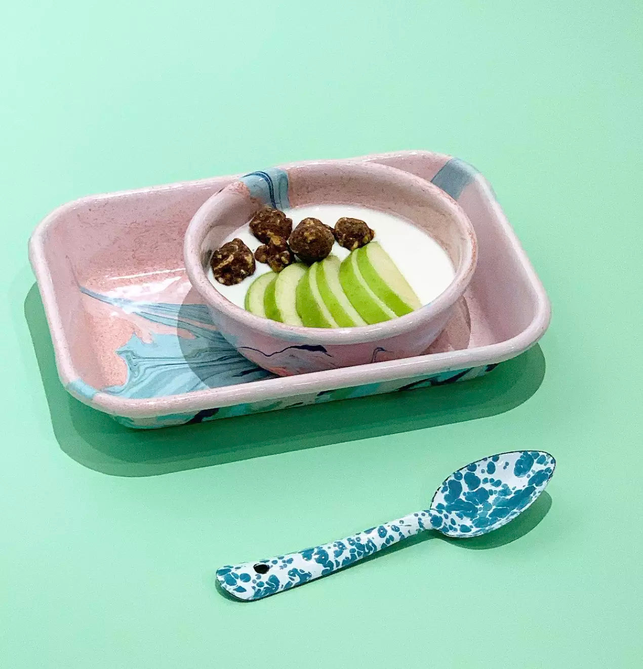 Splatter Enamelware Medium Spoon - Above the Table