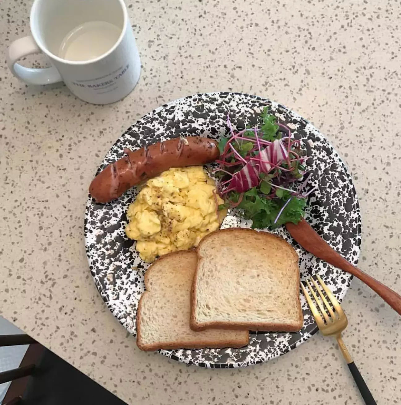 Splatter Enamelware Dinner Plate - Above the Table