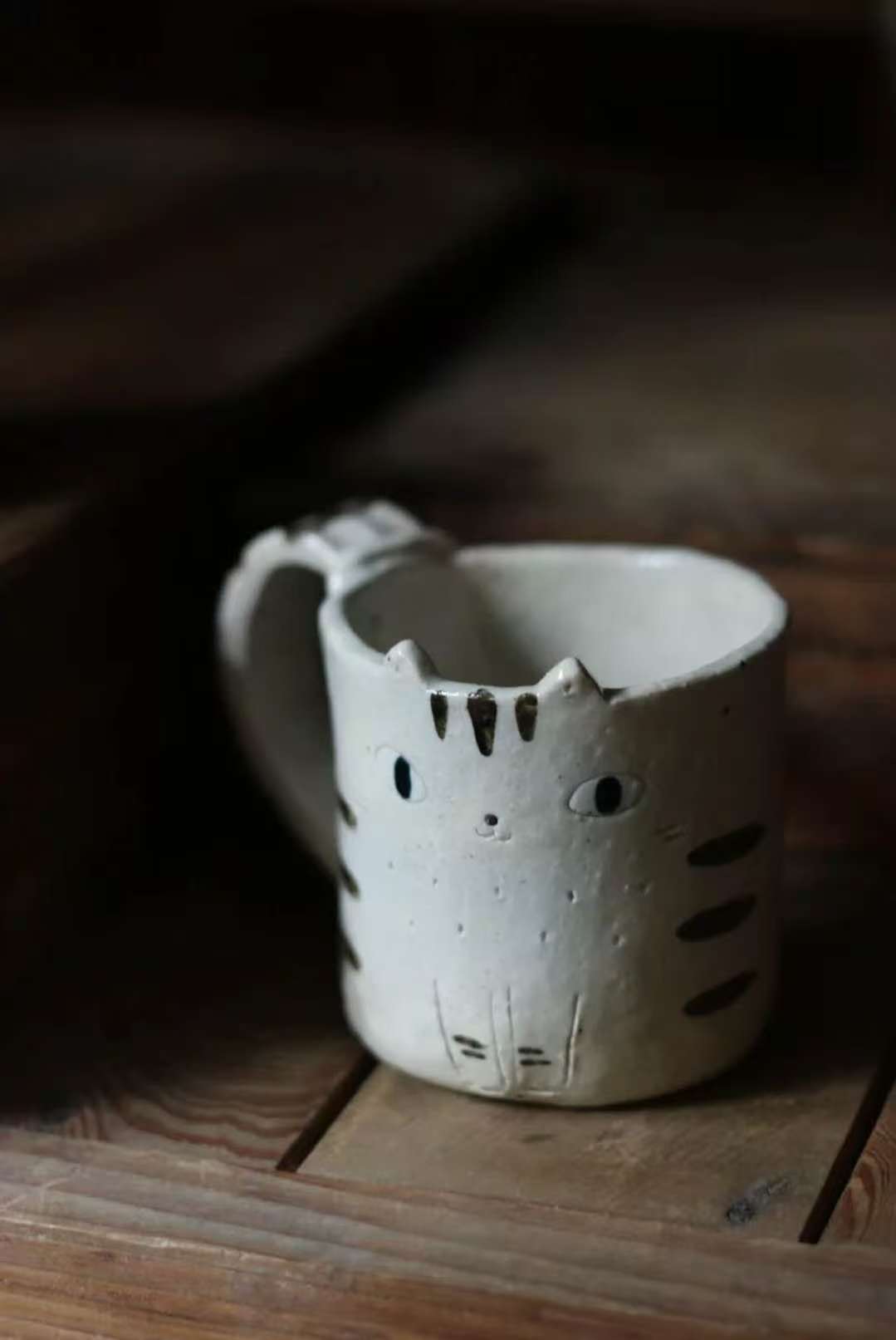 Black & White Cat Mug - Above the Table