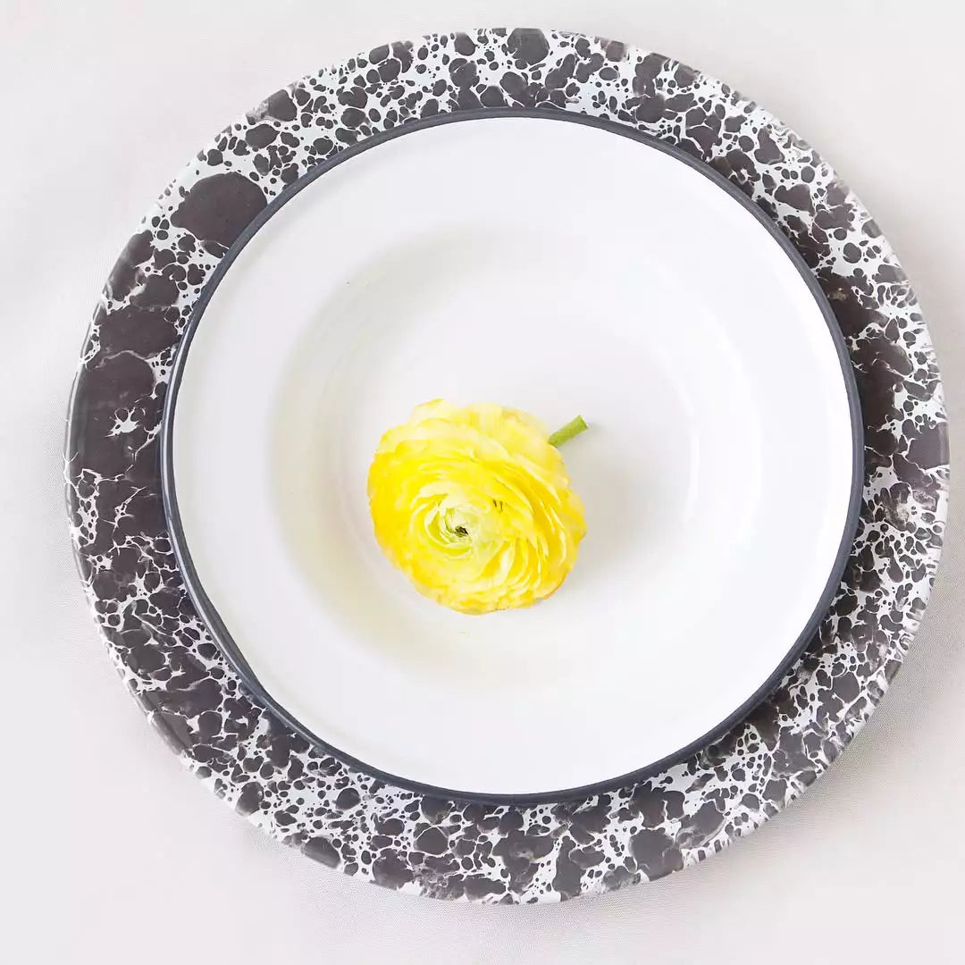Splatter Enamelware Dinner Plate - Above the Table