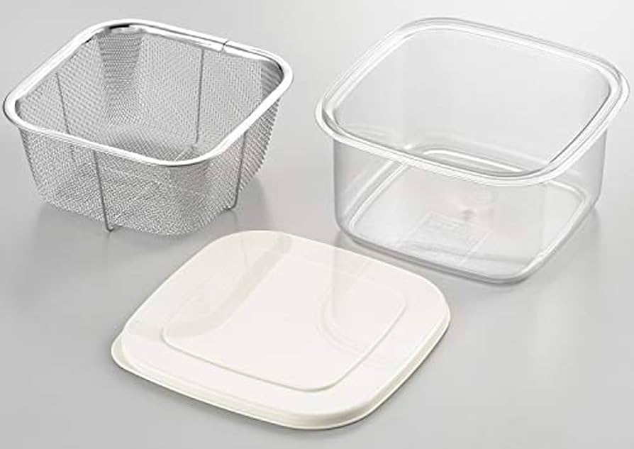 Yoshikawa New Kitchen Basic Square Storage Container (with Colander)