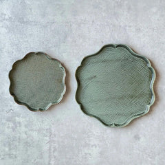 Flower-shaped Plate-Green - Above the Table