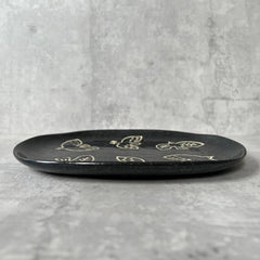 Nade Square Plate-Black - Above the Table