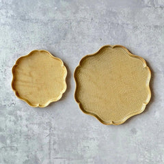 Flower-shaped Plate-Brown - Above the Table