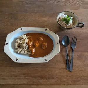 SEIJI HANA Medium Deep Plate-Brown - Above the Table