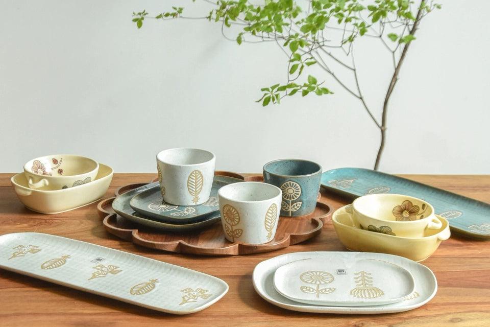 HANA Samna Plate-White - Above the Table