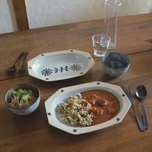 SEIJI HANA Medium Deep Plate-Brown - Above the Table