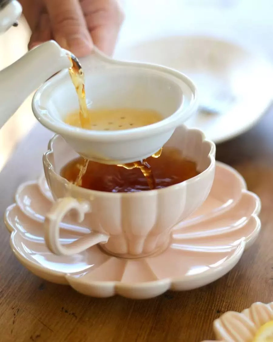 LE BOUQUET Flower Cup w Saucer - Above the Table
