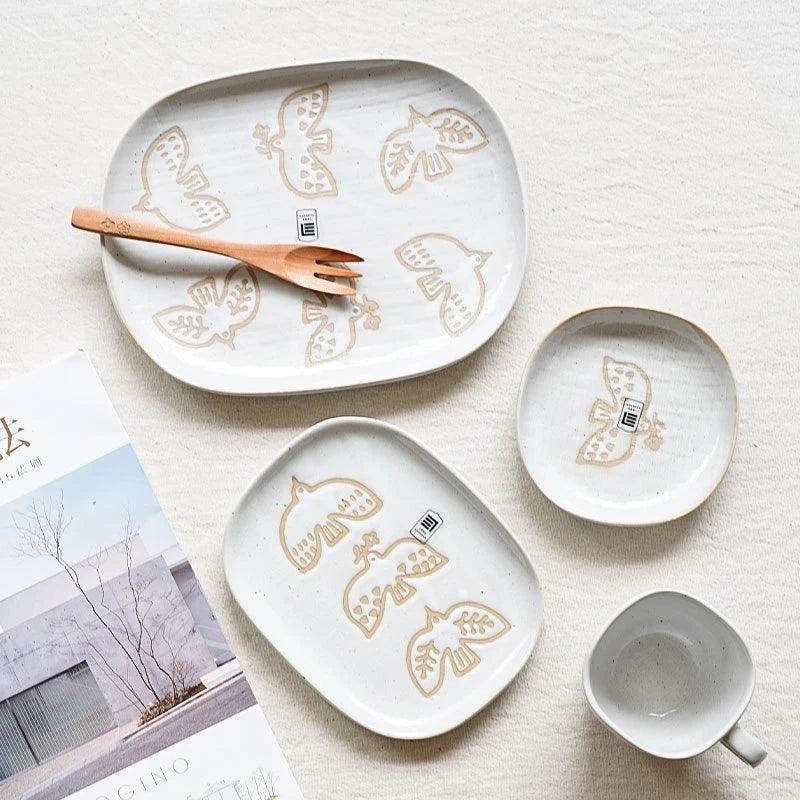 Nade Square Plate-White - Above the Table