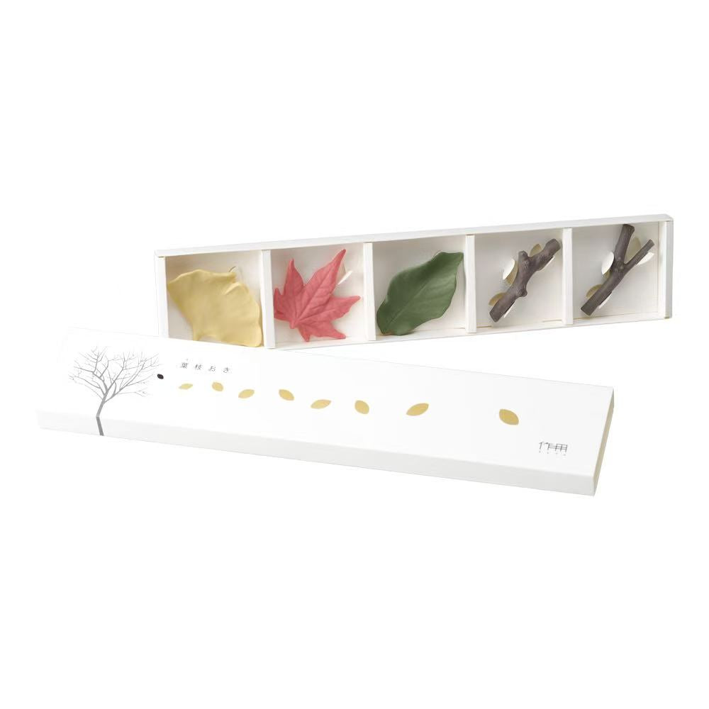 Colored Leaf Chopstick Rest 5P