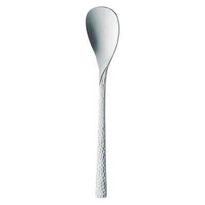 Hammered Stainless Steel Dessert Spoon/Fork  (silver)