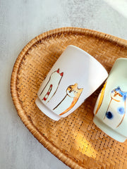 Six Cats  Rice Bowl & Cup - Above the Table