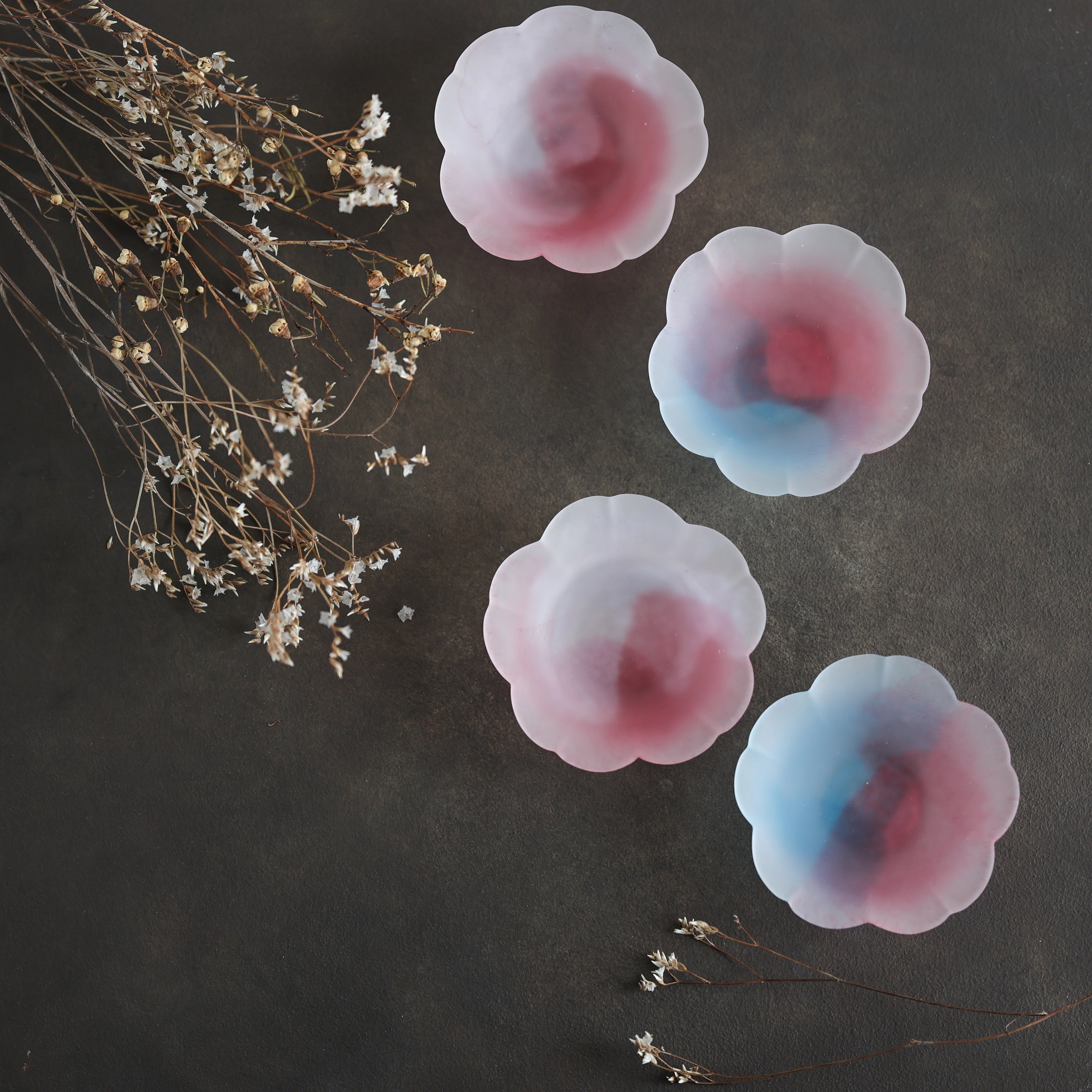 [Aika x Iwasawa Glass] Handmade Sakura Shaped Glass - Above the Table