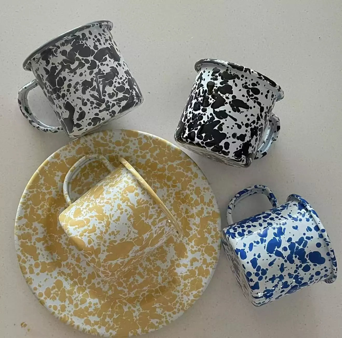 Splatter Enamelware 12 OZ Mug - Above the Table