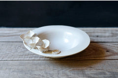 L'officina Three Little Flowers - White Stoneware Bowl
