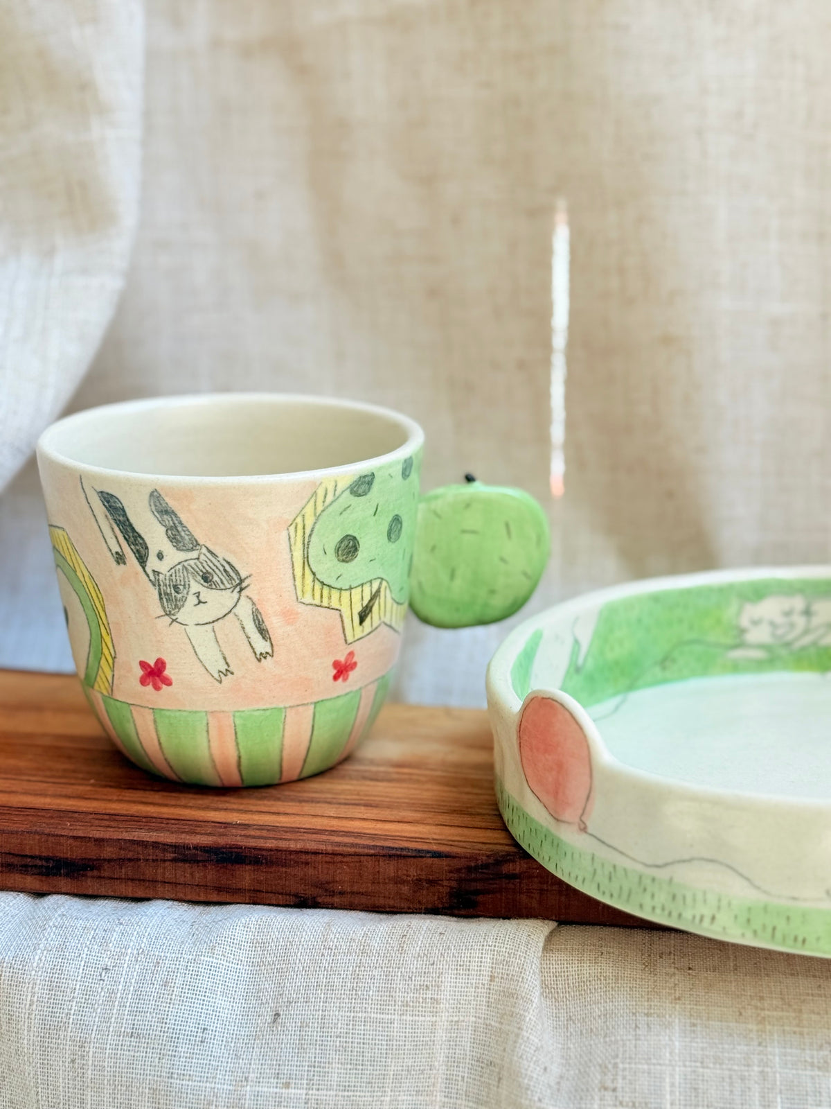Atta Cup and Plate Set