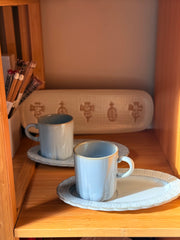 Shirotsumekusa Oval Saucer - Above the Table